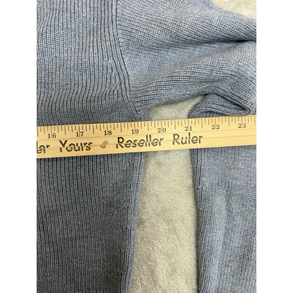 Lululemon Women's Merino Wool Blend Ribbed Polo Sweater Gray Size M Collared